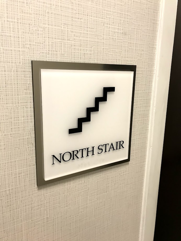 Custom office signage of North Staires by Blackfire Signs in Atlanta